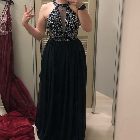 Navy blue prom dress - Picture 4 of 4